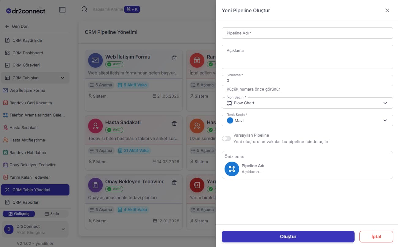 Ai crm modülü hasta takibi