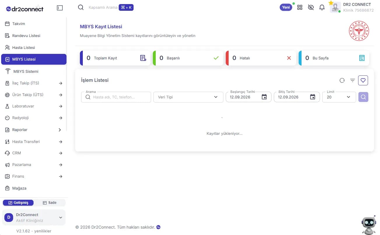 MBYS entegrasyonu ile hastalarınızın sağlık verilerini tek tıkla Sağlık Bakanlığı’na iletin.