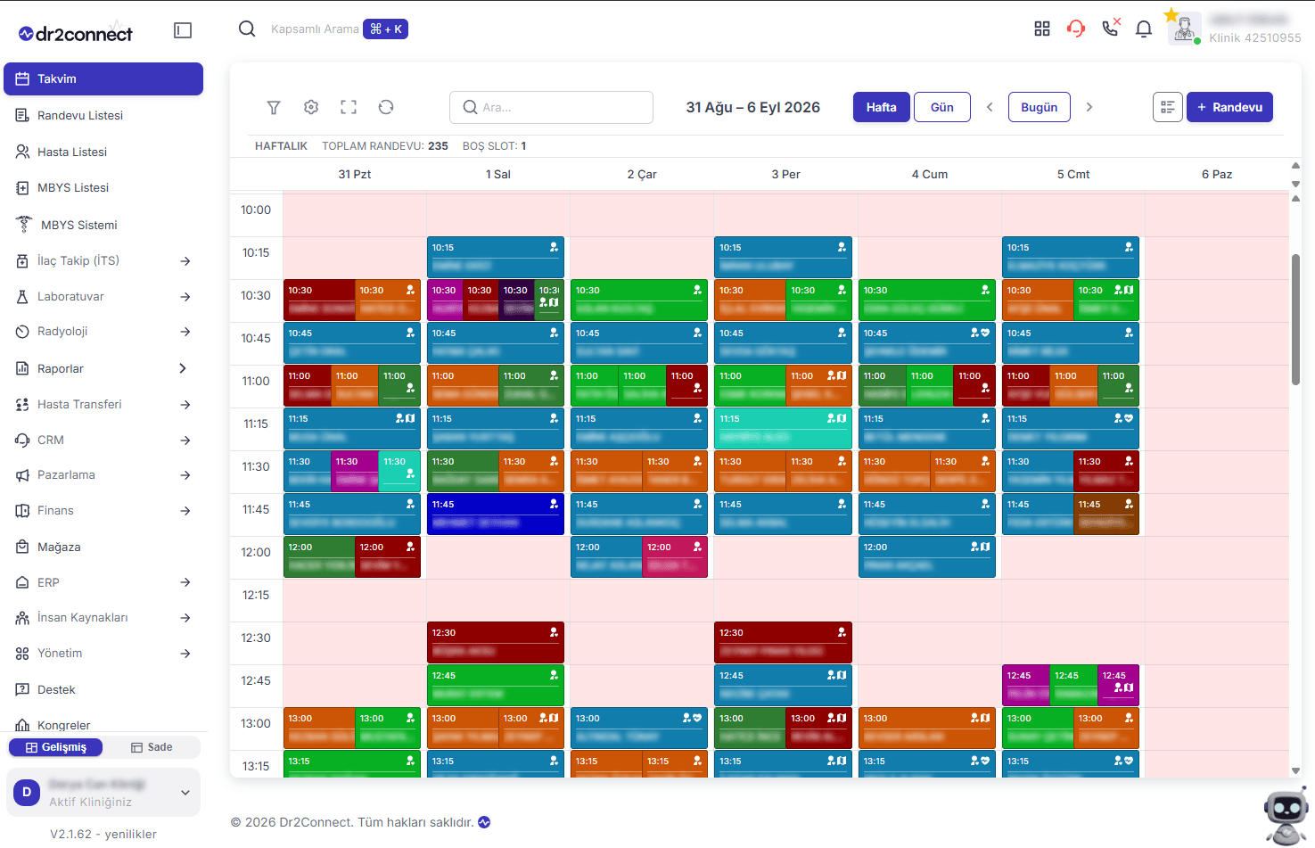 Dr2connect Randevu Ekranı